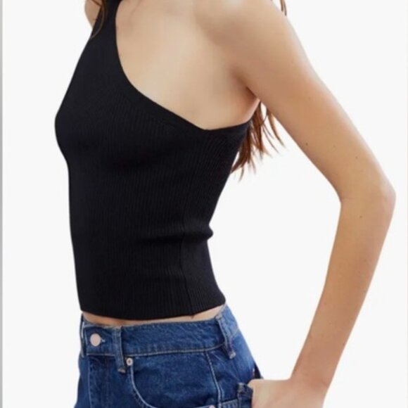 Free People Good Taste One Shoulder Ribbed Tank top Two Pack - Picture 3 of 4